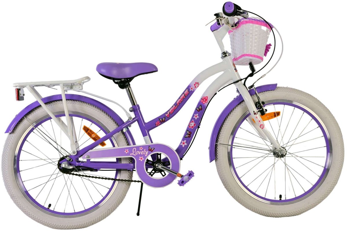 Volare Lovely Kinderfiets - Meisjes - 20 inch - Paars - 3 versnellingen Kinderfiets kopen online