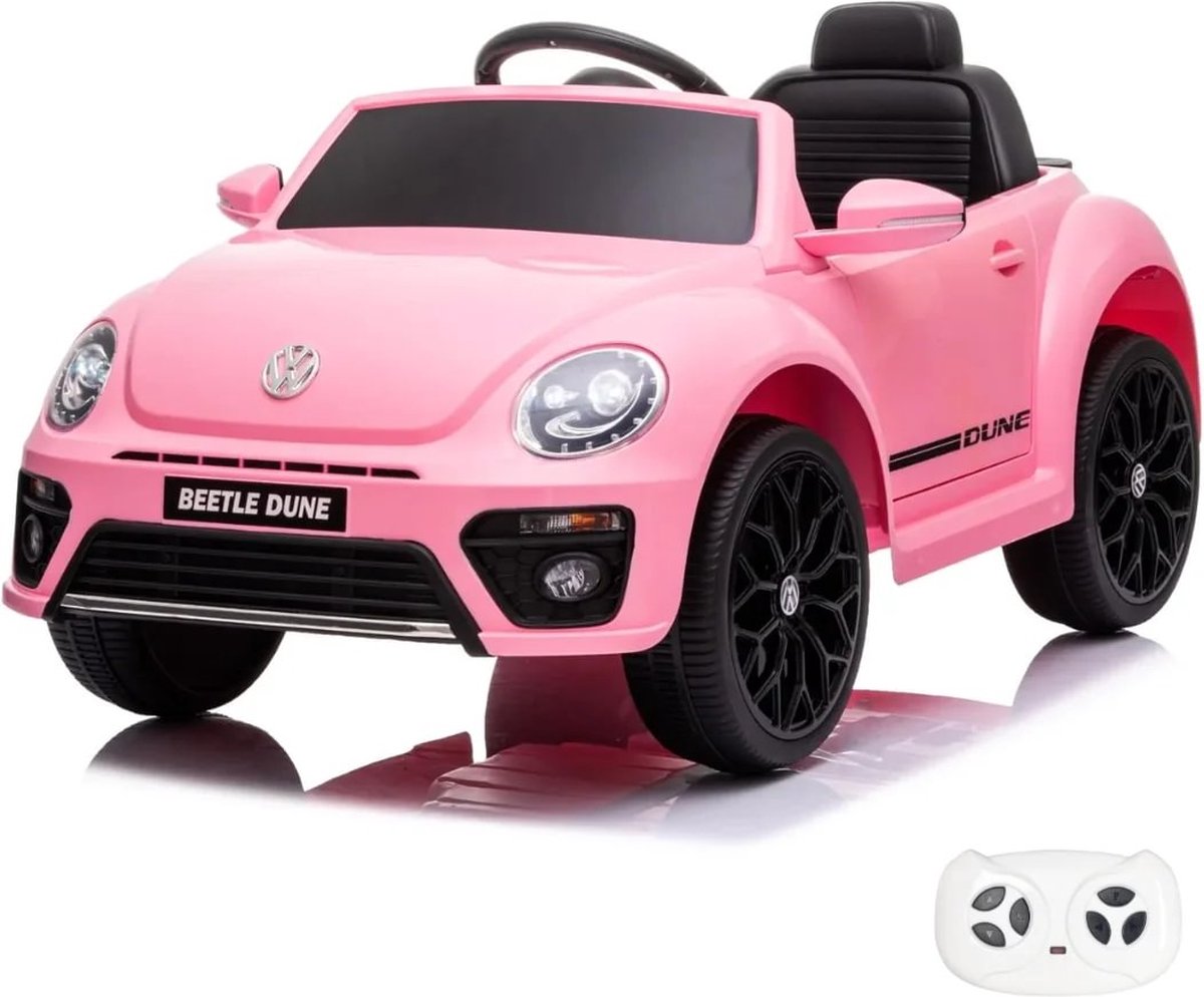 Volkswagen Beetle - Elektrische Kinderauto 12V - 1 tot 4 jaar - Roze Accuvoertuig kopen online