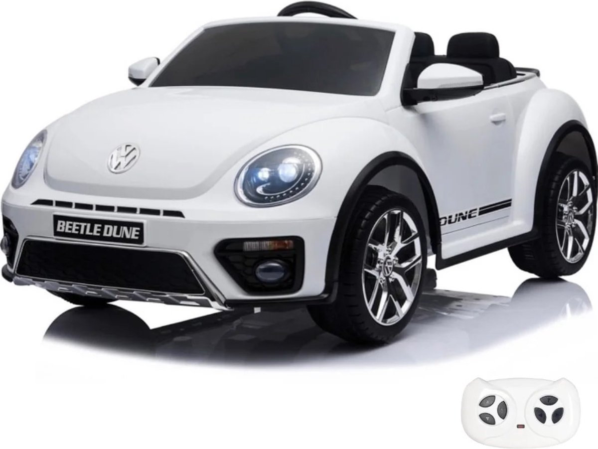 Volkswagen Beetle XL - Elektrische Kinderauto 12V - 1 tot 6 jaar - Wit Accuvoertuig kopen online