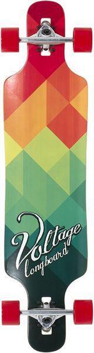 Voltage DT Longboard 39 Rood Groen Longboard kopen online