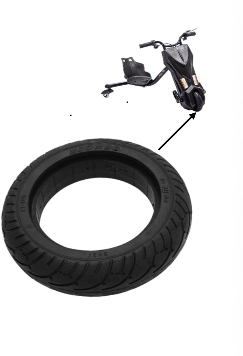 Voorband drift trike | voorwiel | band elektrische drift trike | massief rubber band 200X50 | inclusief stepgo sleutelhanger | Drift trike wieltje Buitenspeelvoertuigaccessoire kopen online