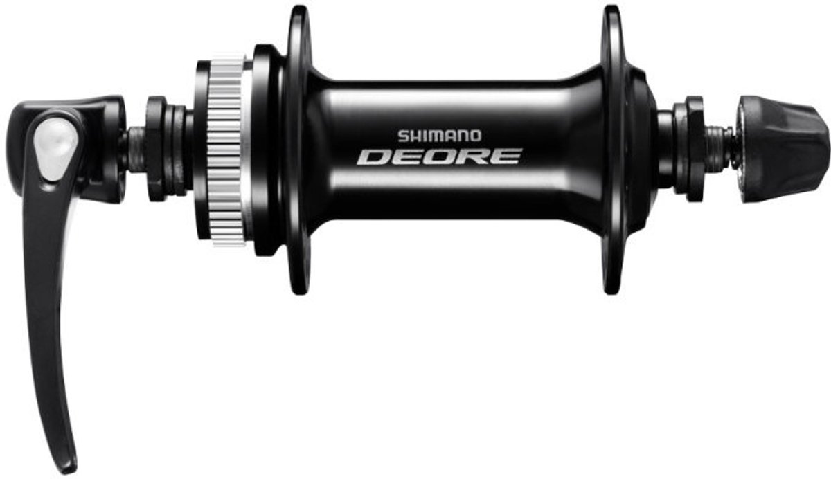 voornaaf shimano deore hb m6000 32 gaats 100 mm inbouwbreedte met snelspanner zwart