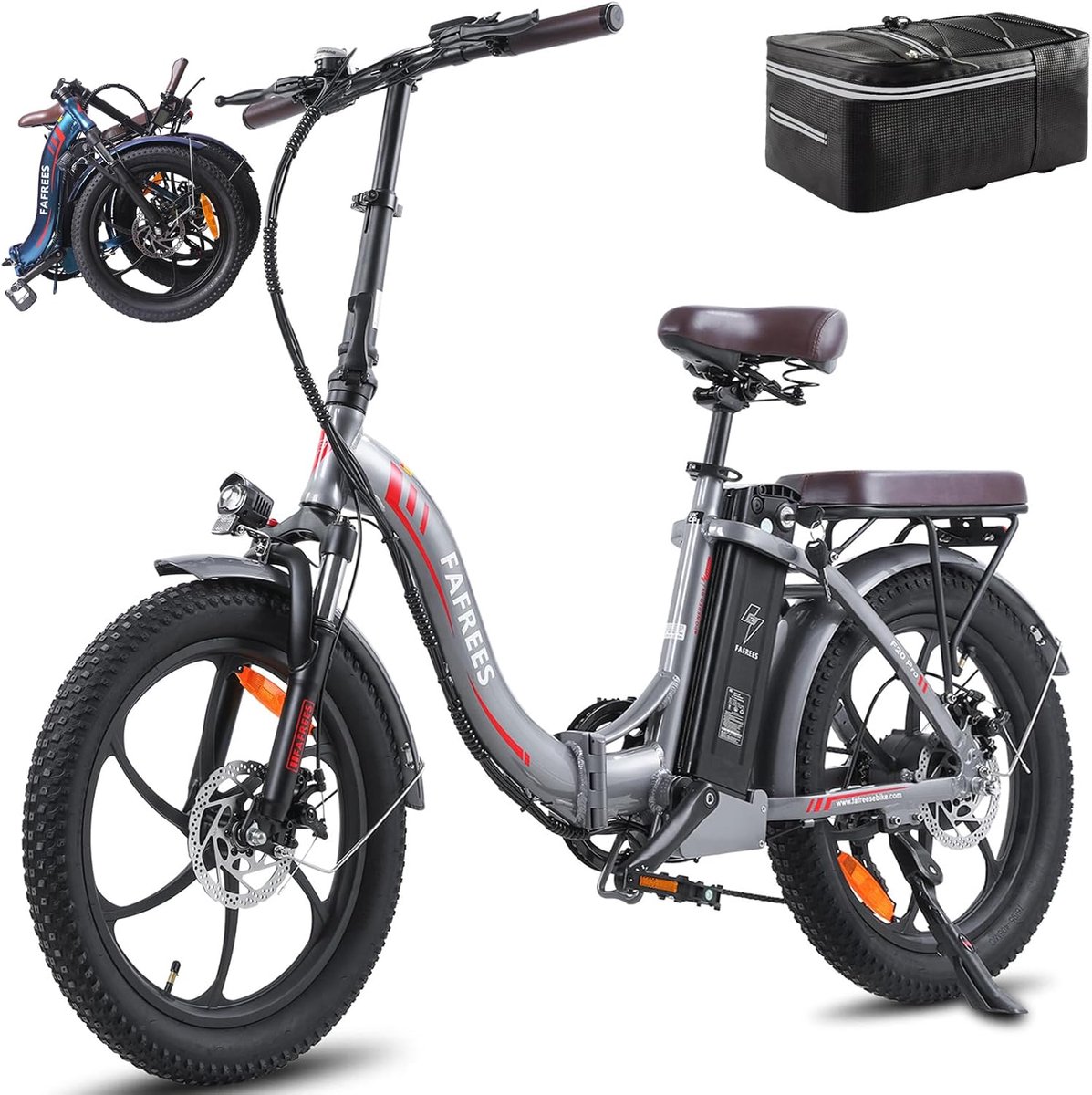 vouw e bike 20 inch met 36v 18ah accu elektrische fiets voor dames en heren 250w shimano 7 versnellingen fatbike tot 25 km h
