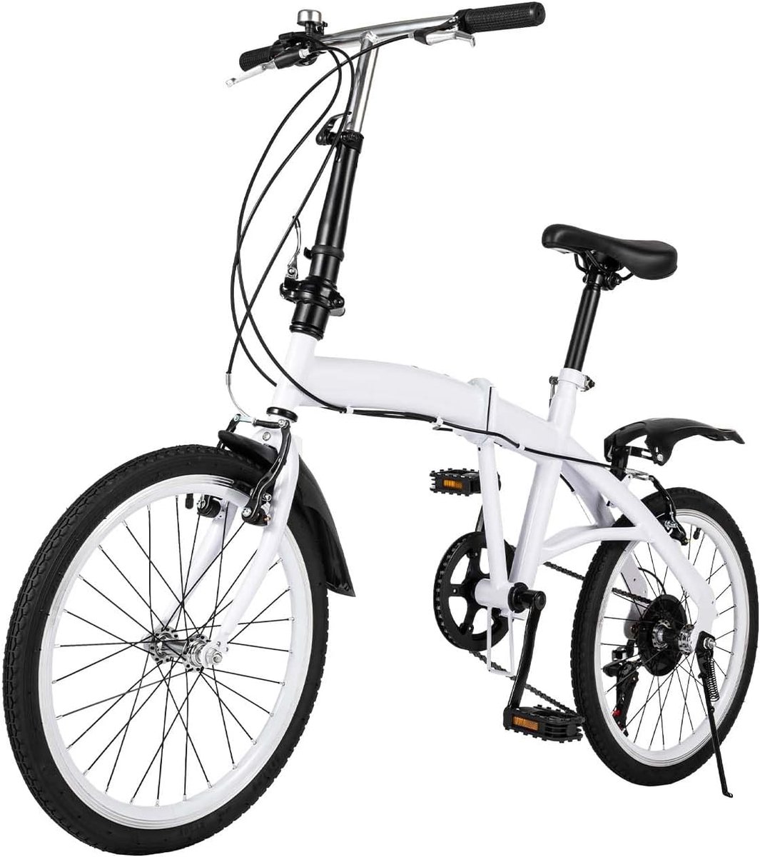 vouwfiets 20 inch met 6 versnellingen schijfrem en verstelbaar zadel voor heren en dames