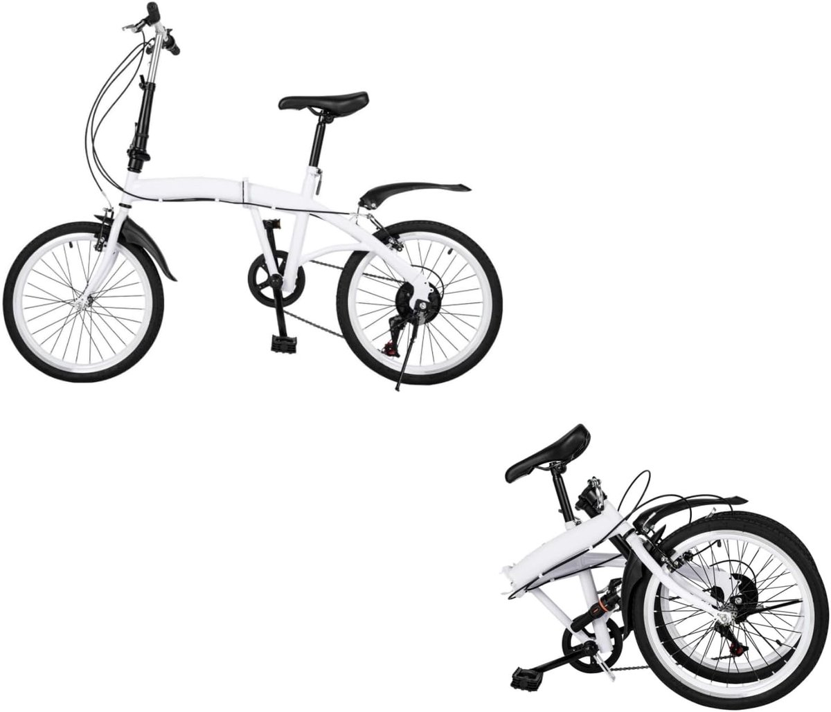 Vouwfiets voor Volwassenen - 20 Inch Opvouwbare Fiets met 7 Versnellingen en Dubbel Remsysteem Kinderfiets kopen online