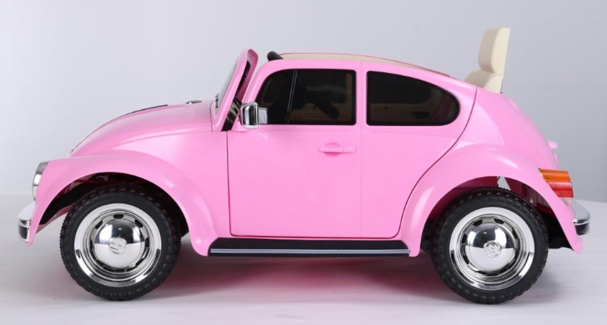 VW Beetle licentie auto roze, elektrische kinderauto 12v Accuvoertuig kopen online