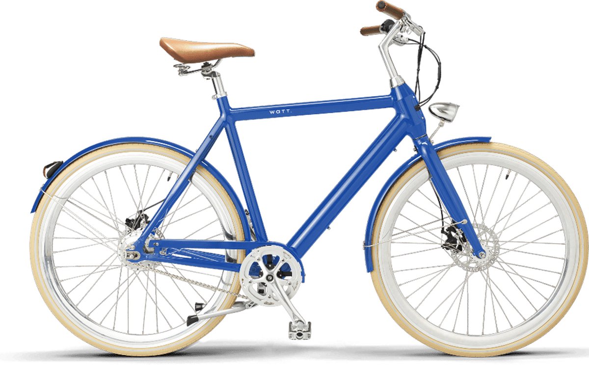 Watt Boston E-Bike - Mannen - Elektrische fiets - 100% universele onderdelen - 54 cm - Blauw - Elektrische fietsen Fiets (elektrisch) kopen online