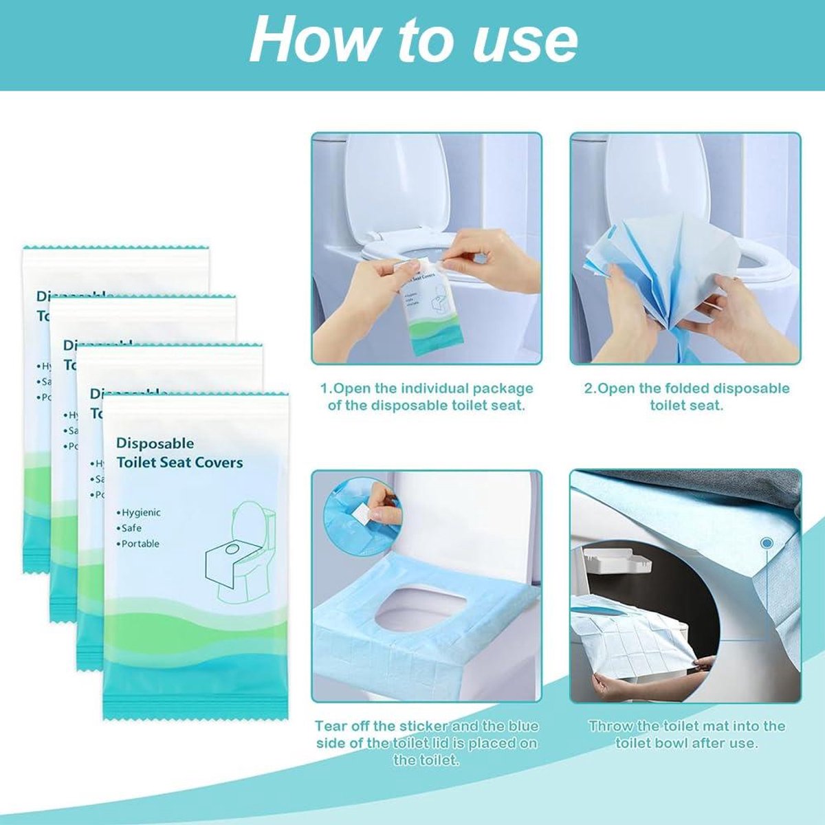 wegwerp toiletbrilovertrek 30 stuks toiletbescherming voor openbare toiletten hygi nisch en wegwerpbaar