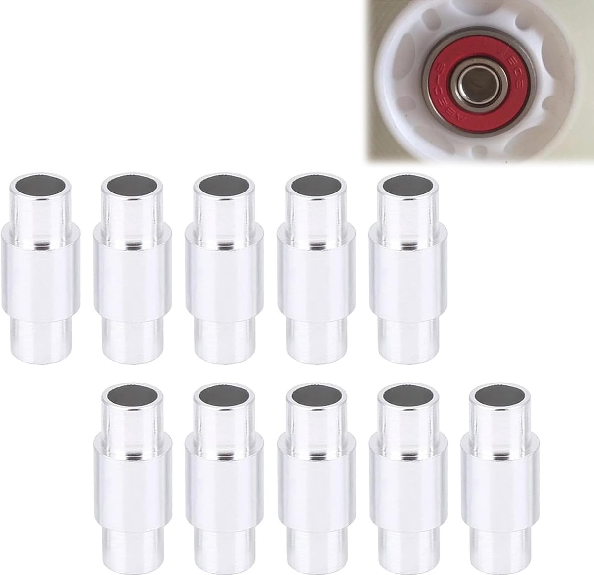 Wheel Bearing Spacers - Slide Bearing Standoffs - Skate Wheel Bearing Spacers - Skate Spacers voor Verbeterde Stabiliteit en Betrouwbare Prestaties - 8 Stuks Skateonderdeel kopen online