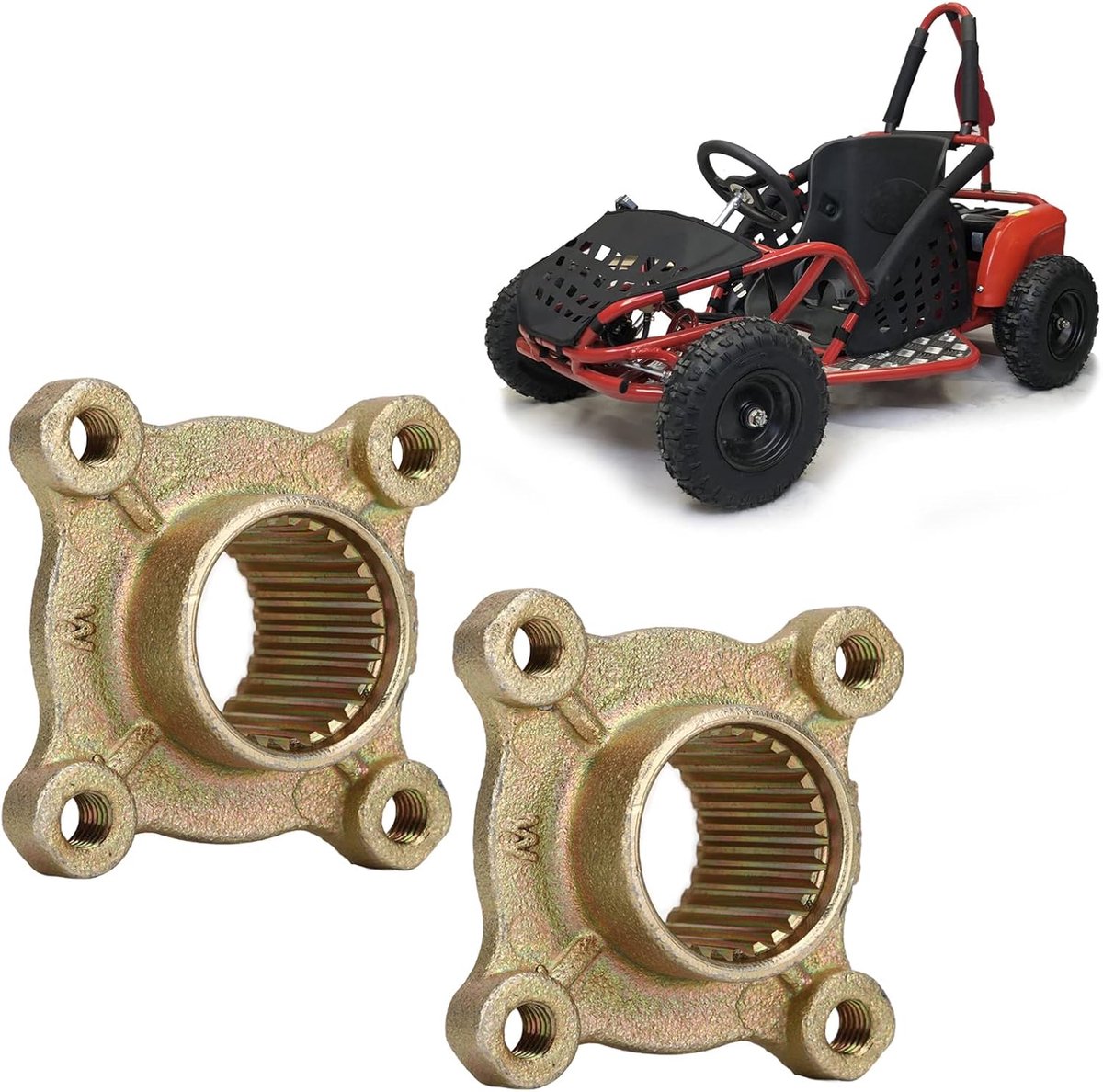 Wheel Rear Axle Hub 28 Tooth Spline 4 Stud - 2Pcs - Quad ATV Go Kart Onderdelen Buitenspeelvoertuigaccessoire kopen online