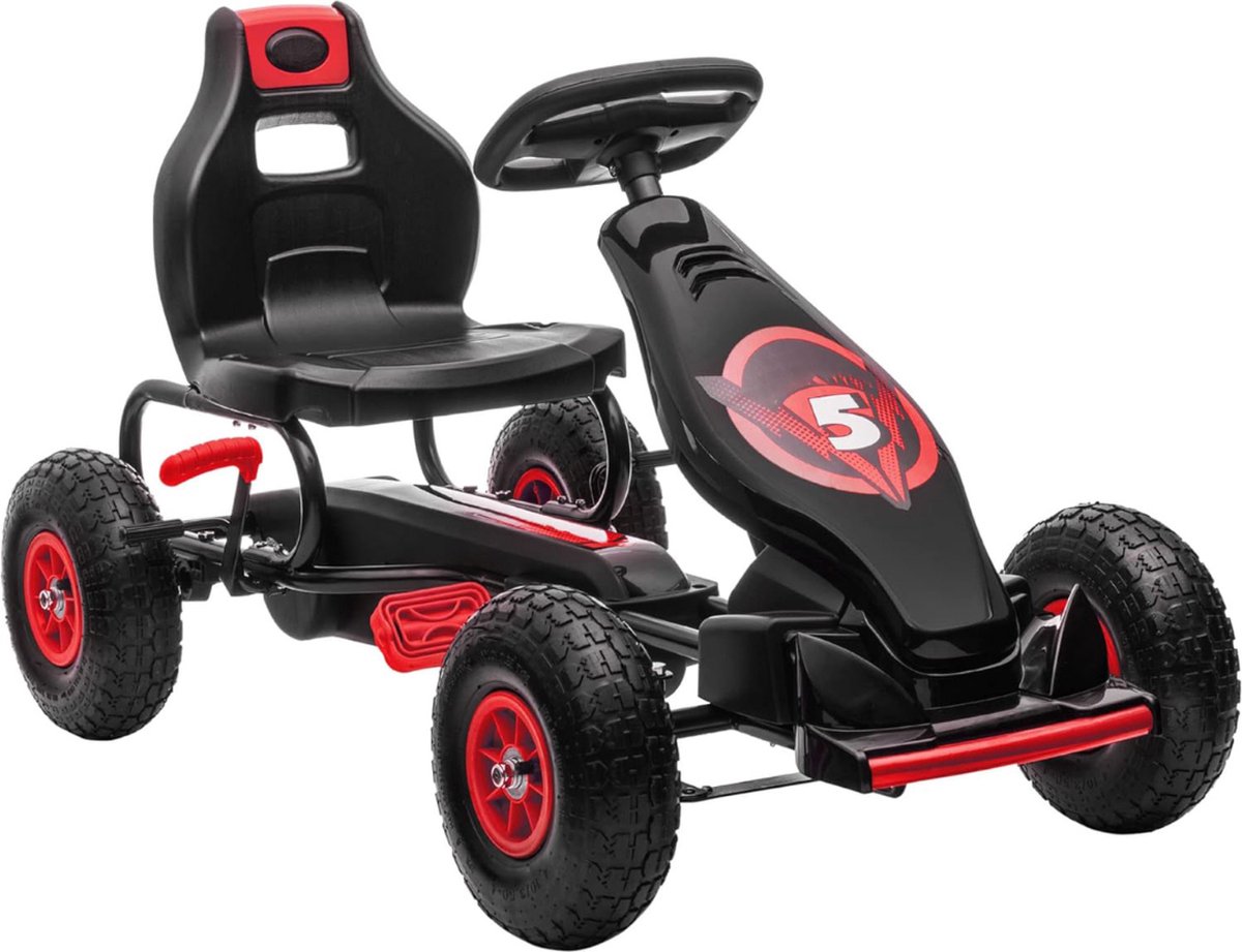 white label skelter voor jongens go kart voor kinderen rood en zwart