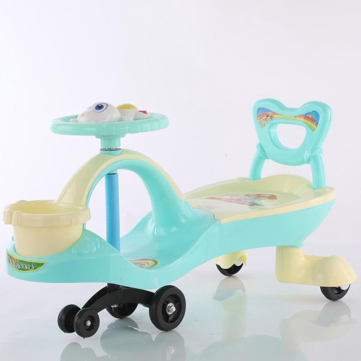 Wiggle Car pastel mint - groene loopauto PLasmacar swingauto TwistCar Loopauto kopen online