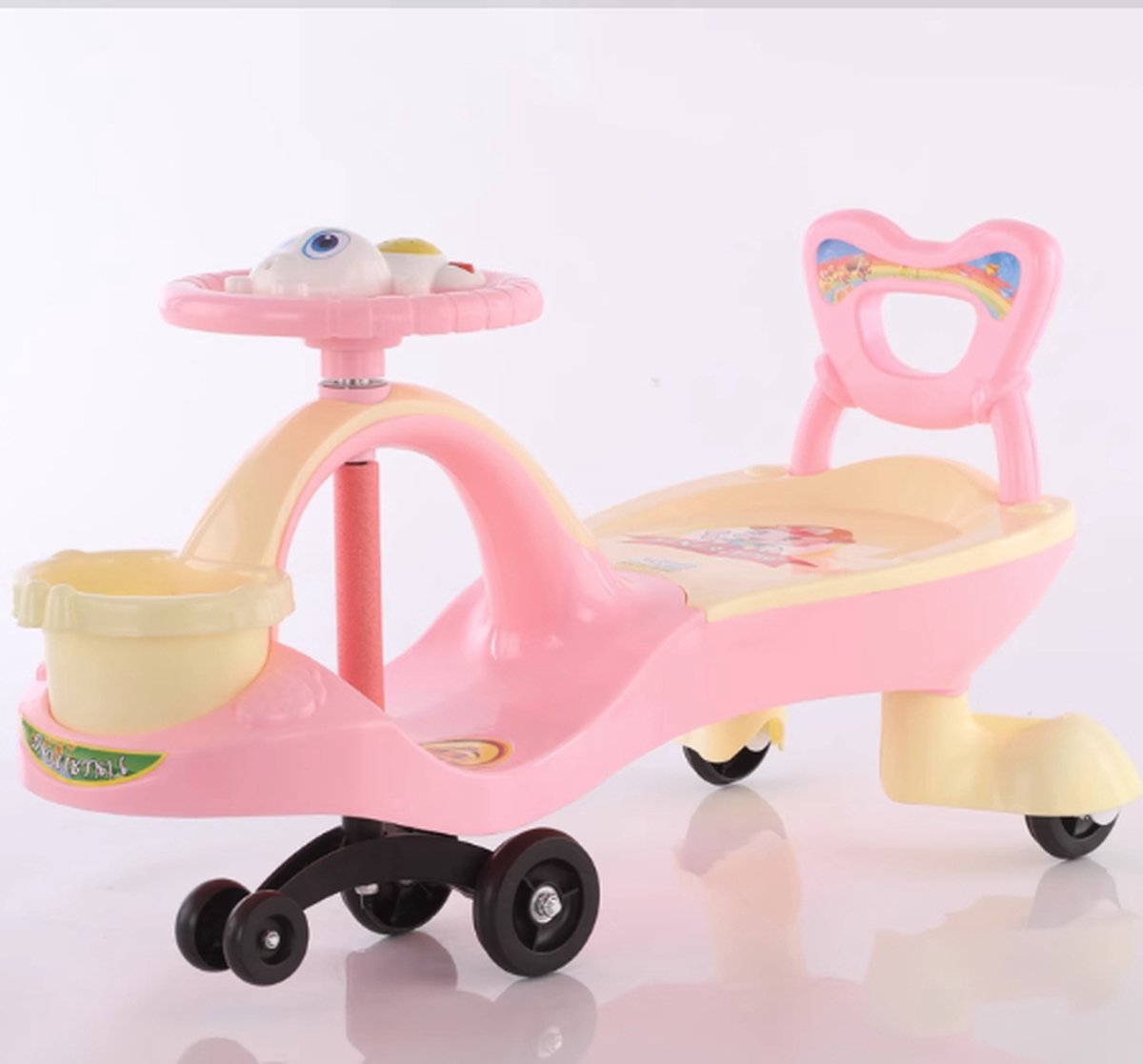 Wiggle Car pastel roos - roze loopauto PLasmacar swingauto TwistCar Loopauto kopen online