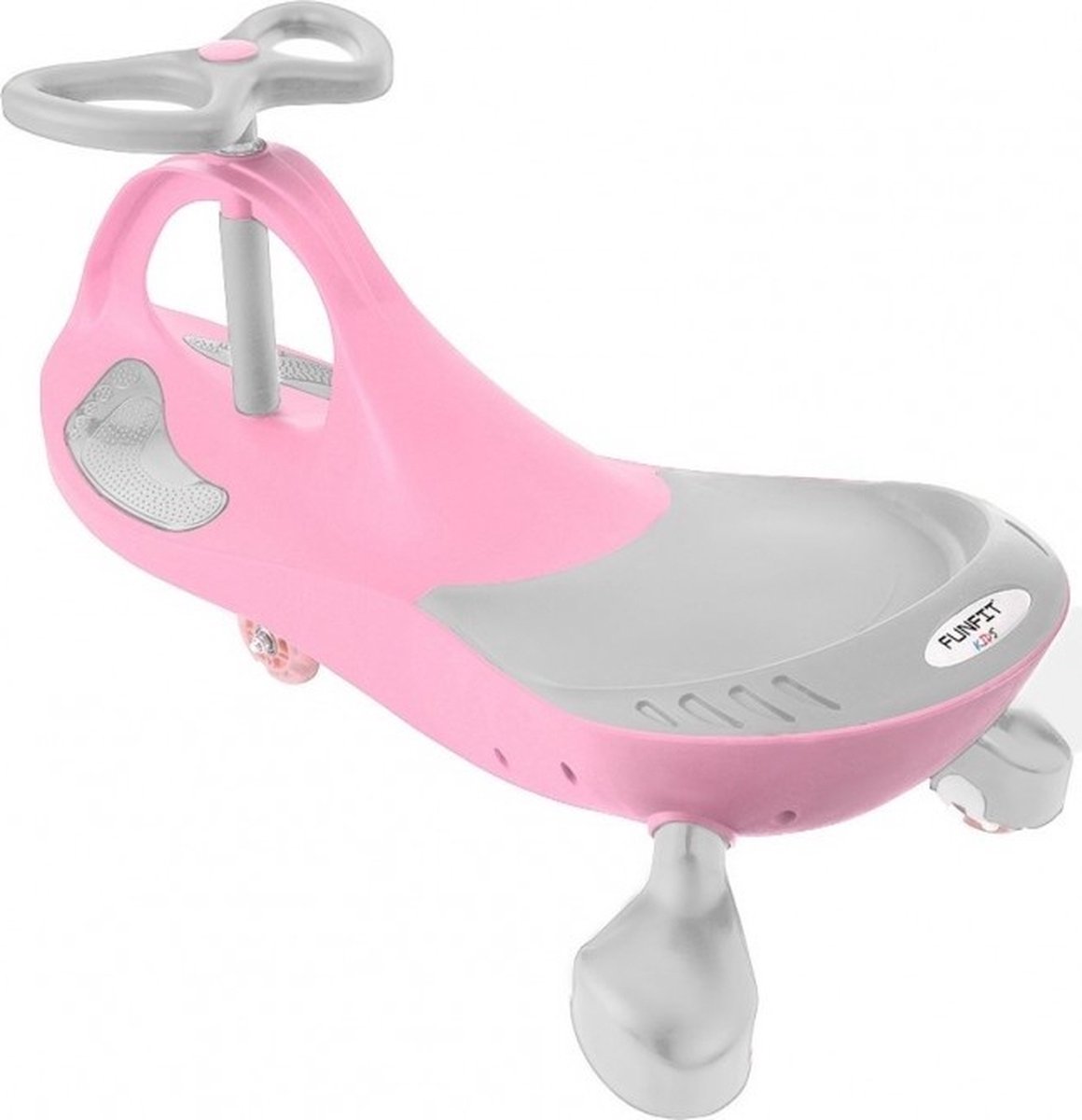 Wiggle car - wiebelauto - met LED-verlichte wielen - roze Loopauto kopen online