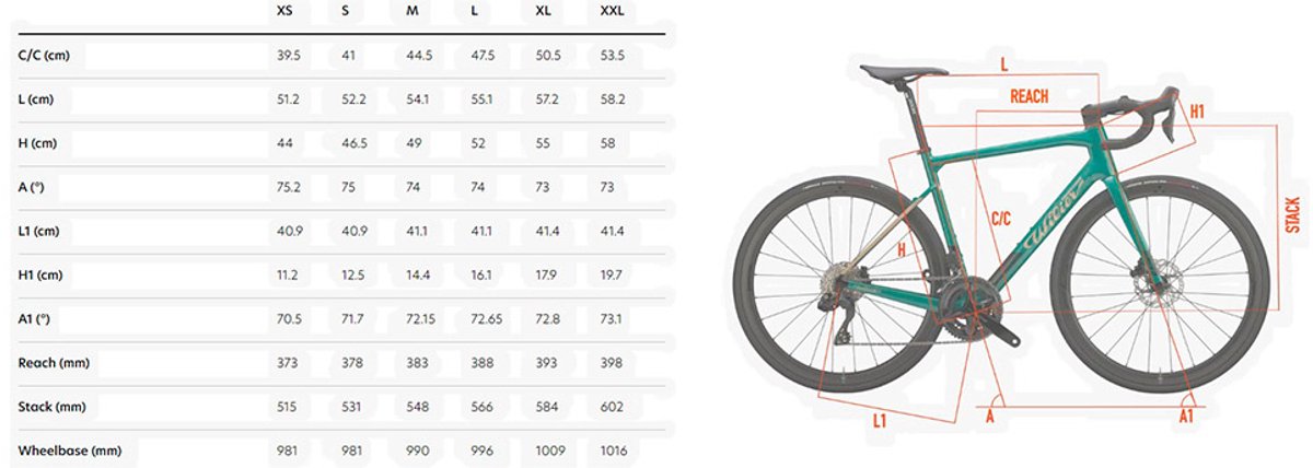 wilier garda 105 rd r7100 2025 racefiets zwart xs