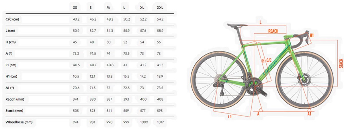 wilier verticale slr super record wrl 2025 racefiets wit xl