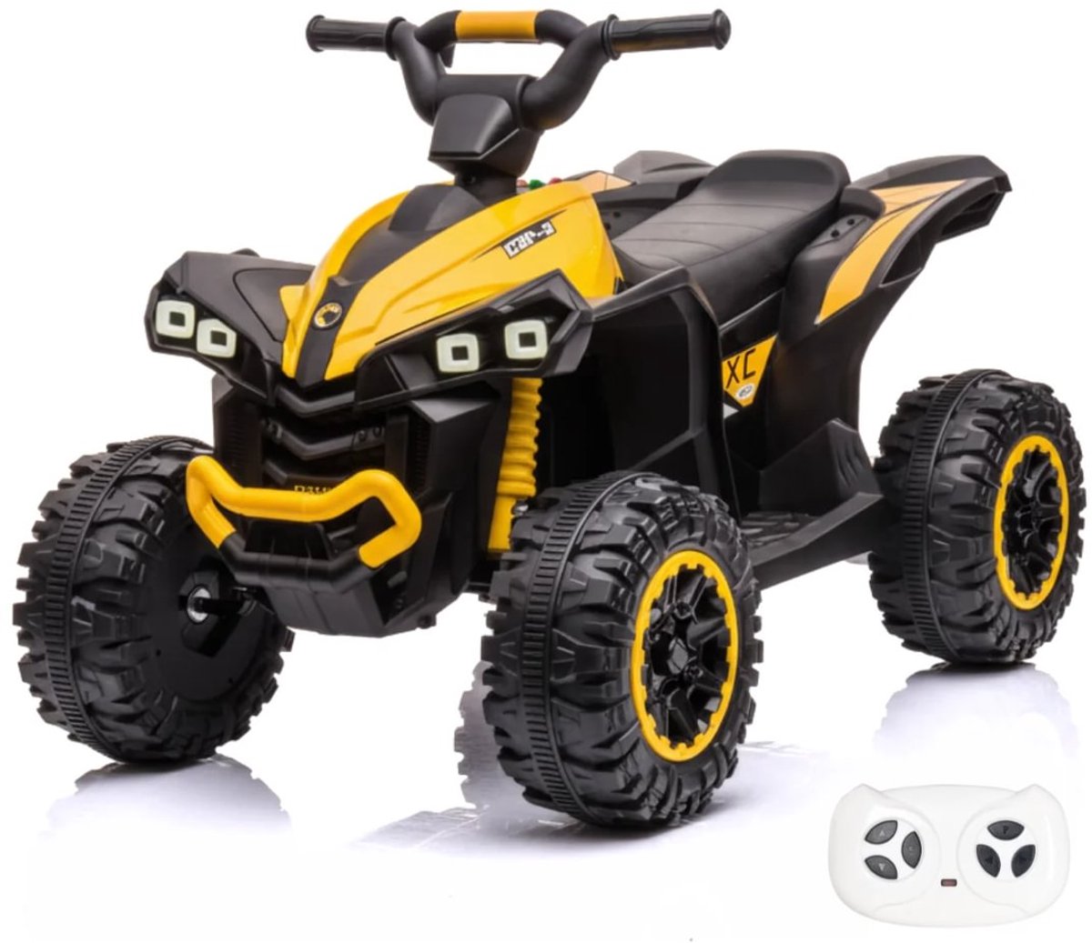 xc sport elektrische quad 12v met afstandsbediening 2 tot 5 jaar geel