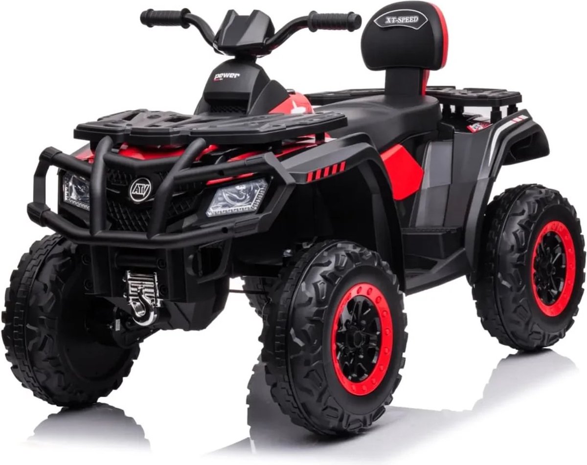 xt speed elektrische quad 2 zits 12v accu 3 tot 7 jaar rood