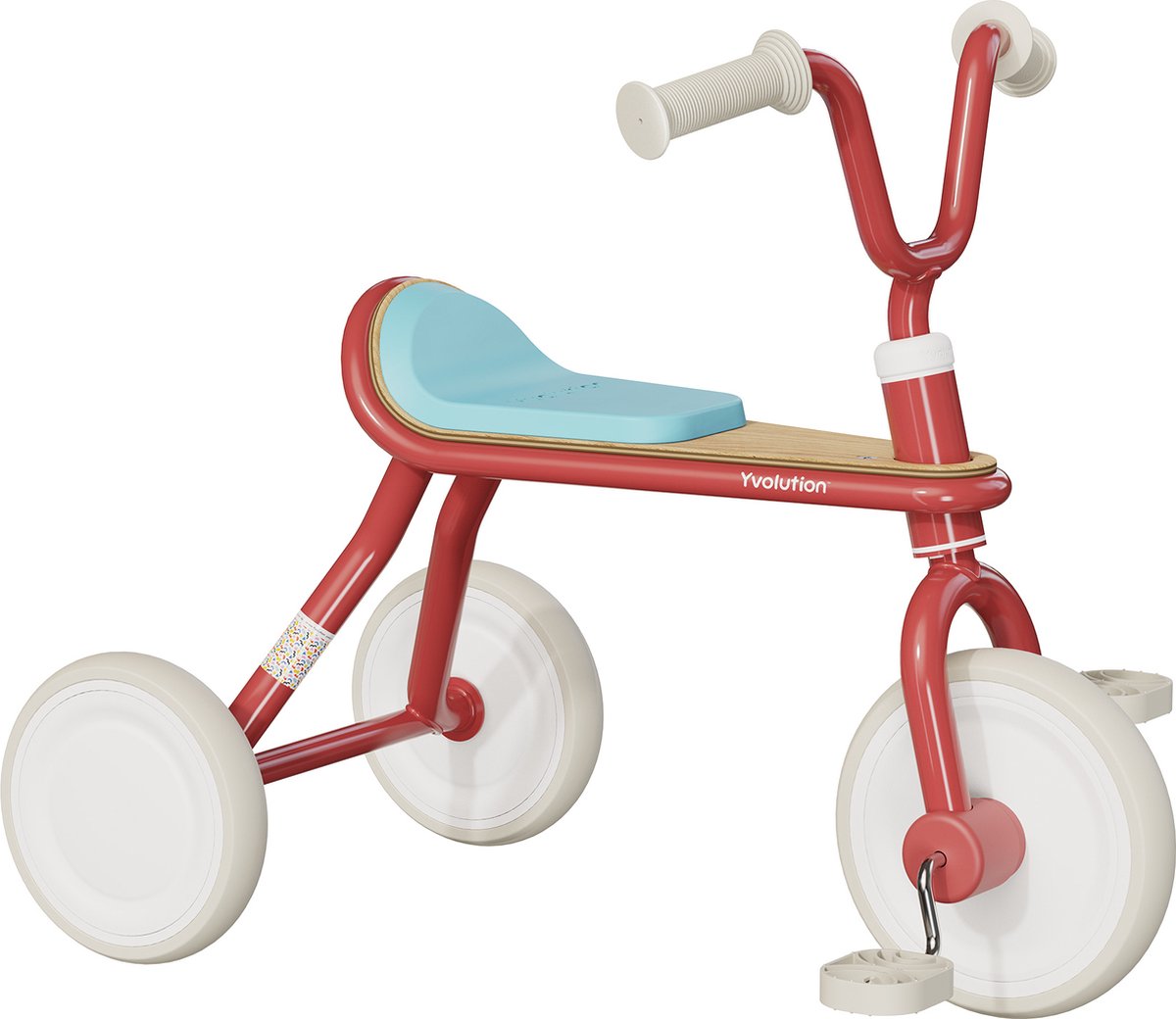 Yvolution - Classic Trike Red - Rode Driewieler Met Vintage Look - Een Supercomfortabel Schuimrubberen Zadel - Geschikt Vanaf 18 Maanden Driewieler kopen online