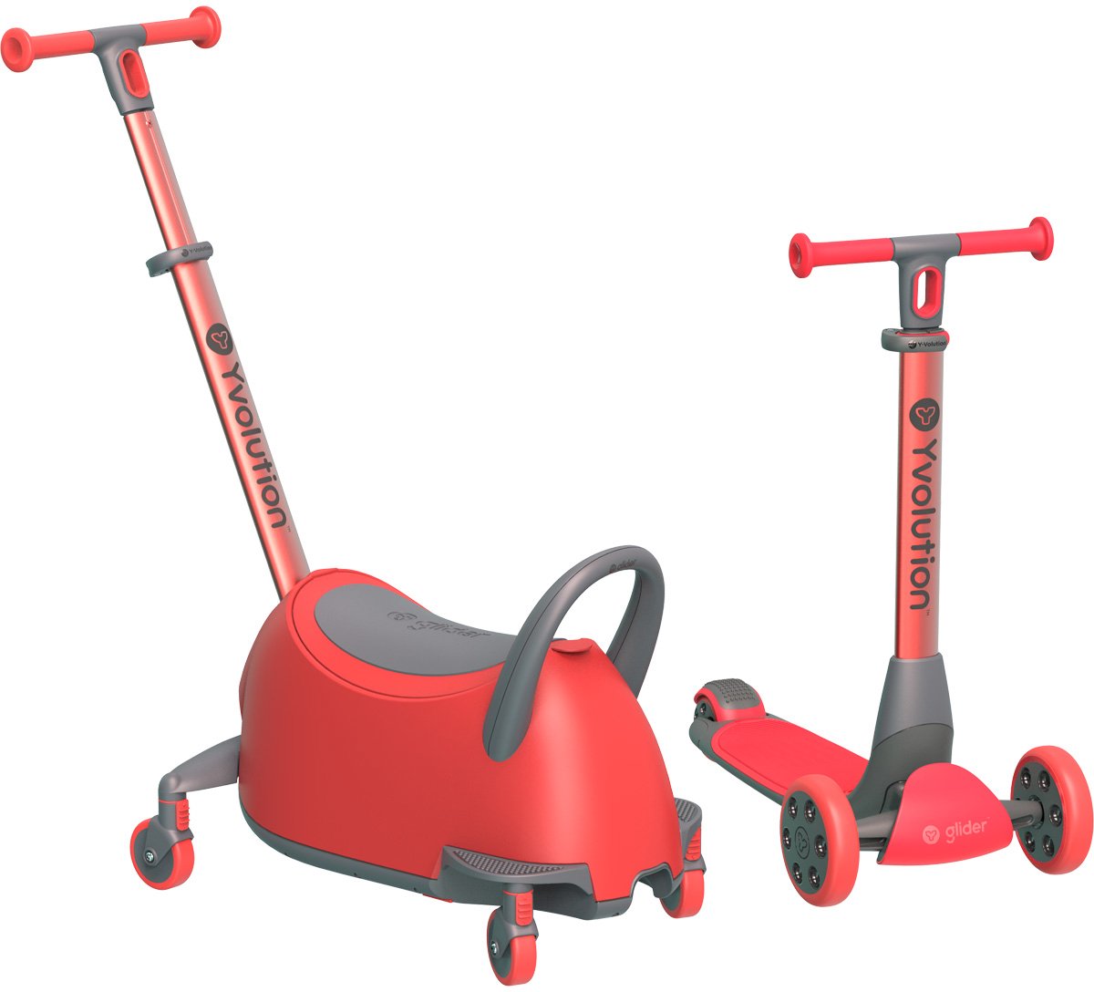 Yvolution – YGLIDER Luna 5-in-1 Rood - Ride-On-Scooter Met Opbergkoffer - Groeit Mee Met Je Kind Van 10 Maanden Tot 10 Jaar Step kopen online