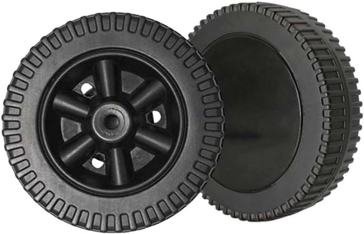 Zeynomax - Set van 2 Kunststof Grill Wielen - Reserveonderdelen - 6 Inch - Gasbarbecues - Zwarte Wielen Skateonderdeel kopen online