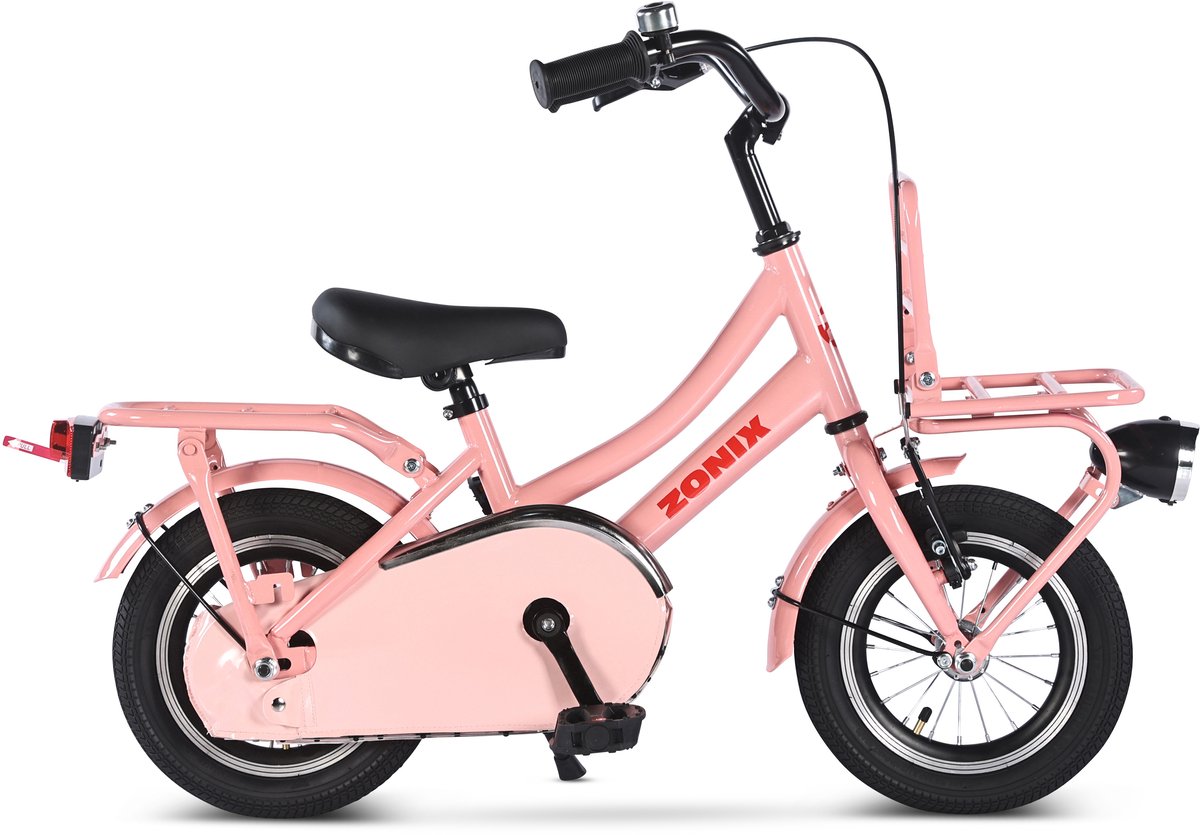 Zonix Meisjesfiets 12 Inch Pastel Roze Kinderfiets Transport Voor Meisjes Van 2 Tm 4 Jaar Geschikt Voor Kledingmaat 90-105 Kinderfiets kopen online