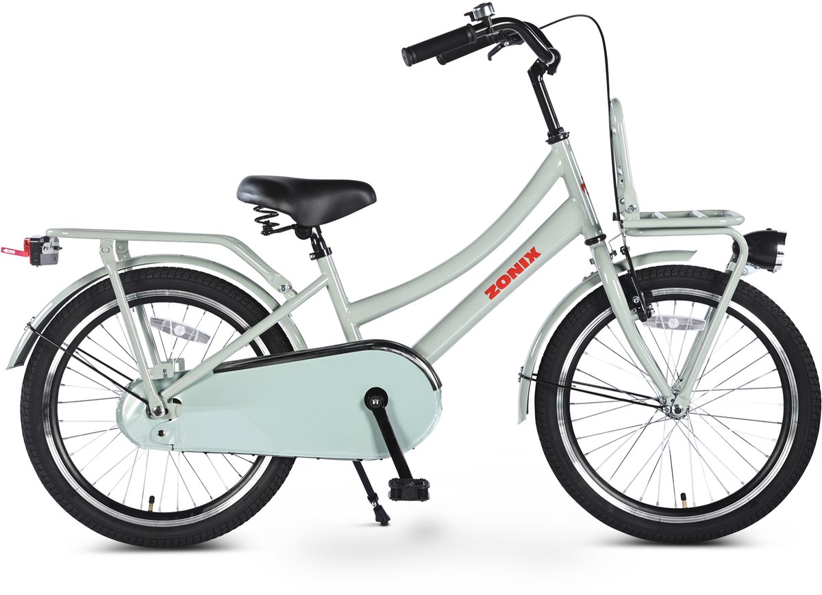 Zonix Meisjesfiets 20 Inch Mint Grey Kinderfiets Transport Voor Meisjes Van 5 Tm 8 Jaar Geschikt Voor Kledingmaat 115-125 Kinderfiets kopen online