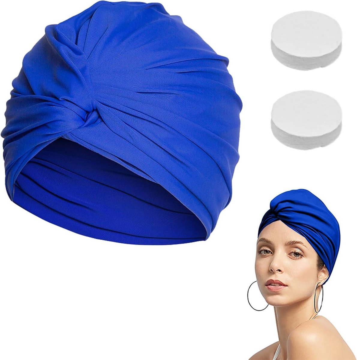 zwemmuts met oorbescherming en antislip voor dames retro design voor lang en kort haar