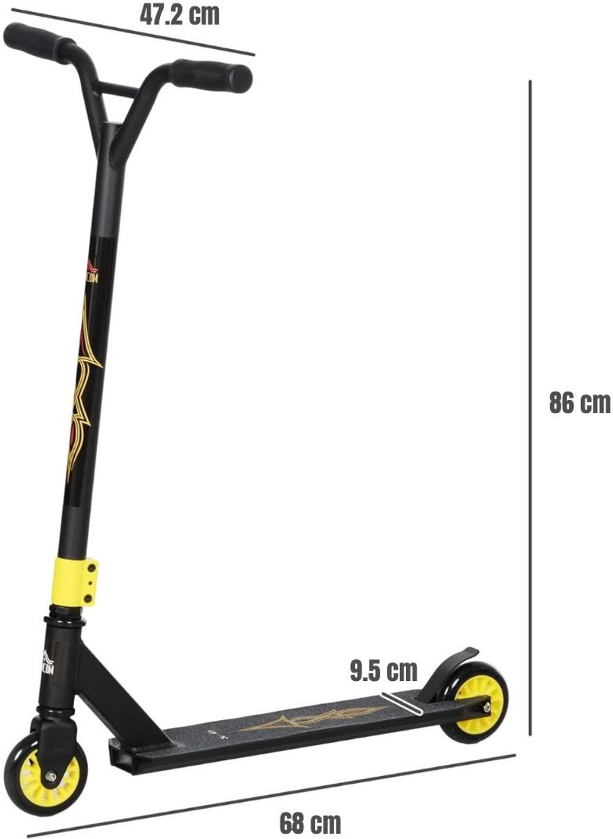 Zylo® Stuntstep Jongen - Stuntstep Volwassenen - Voor Jongesn en Meisjes - Goud - 68cm x 86cm x 86cm Loopfiets kopen online