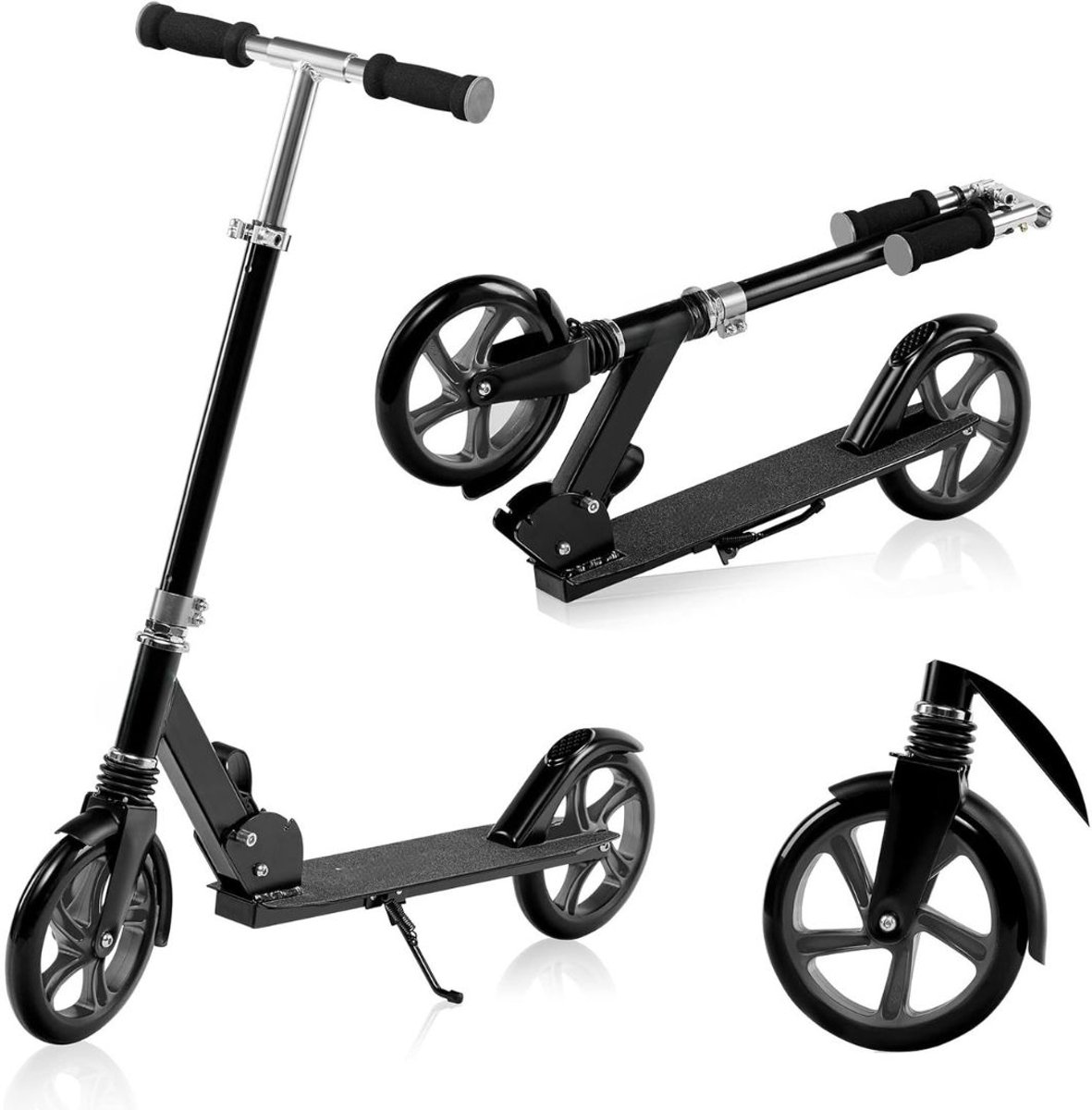 Zylo® Stuntstep Jongen - Stuntstep Volwassenen - Voor Jongesn en Meisjes - Zwart - 87cm x 35cm x 92cm Loopfiets kopen online
