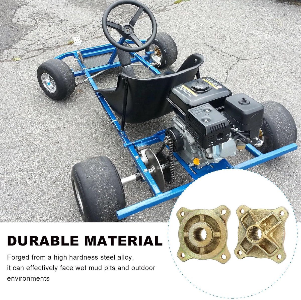 1 pair rear axle wheel hubs 24 teeth spline 4 stud wheel rear axle hub 25mm shaft diameter voor go kart atv quad