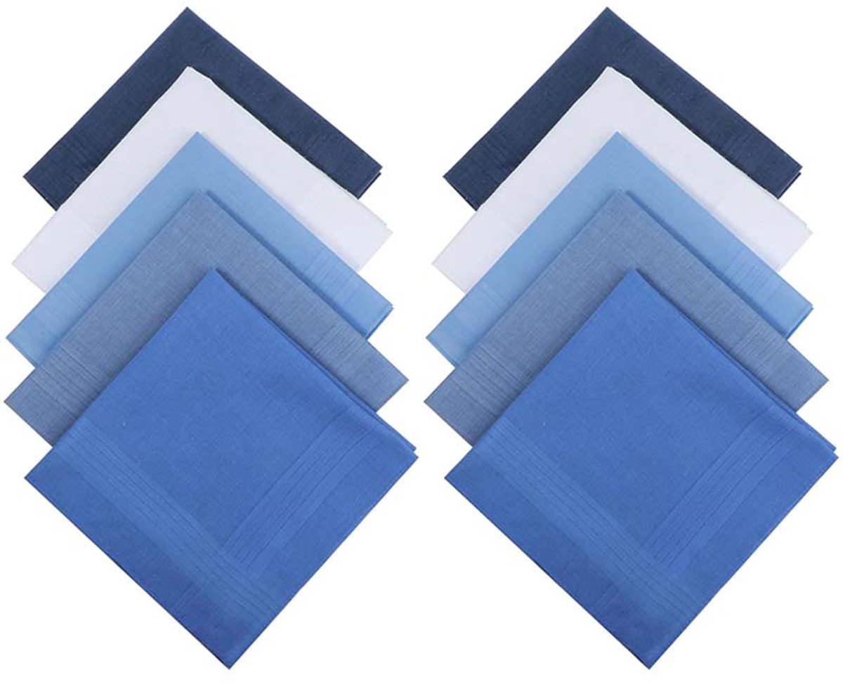 10 Stuks Stoffen Zakdoeken Voor Heren - 40 × 40 cm Herbruikbare Katoenen Herenzakdoeken - Zachte Pochet - Cadeaus Voor Heren Fiets (elektrisch) kopen online