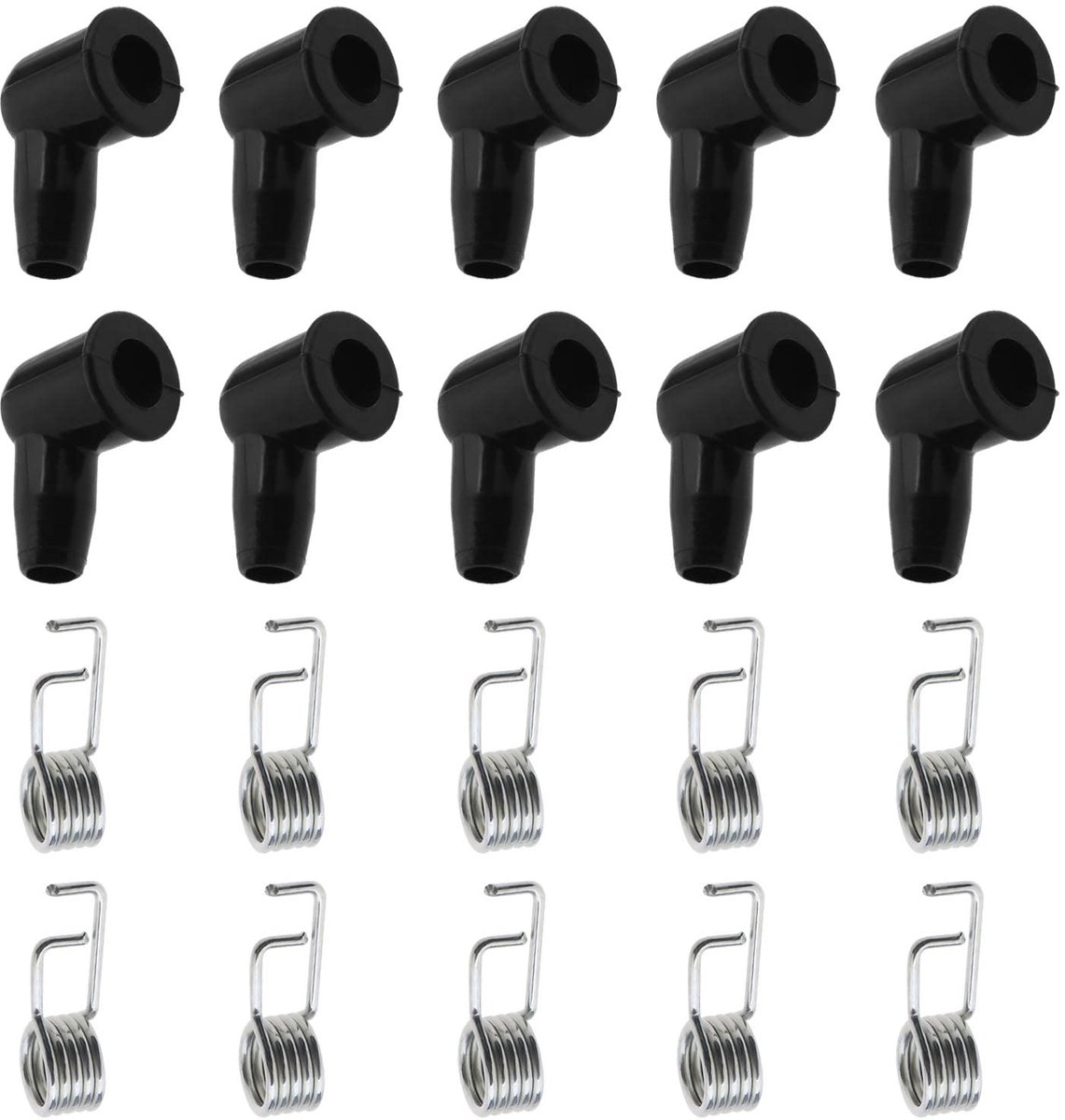 10pcs Lawn Mower Spark Plug Cap with 10x Spring Spark Plug Boot Cover Fit for 7mm Wire Compatible with Briggs & Stratton Tecumseh STIHL Mover Replacement Part Skateonderdeel kopen online
