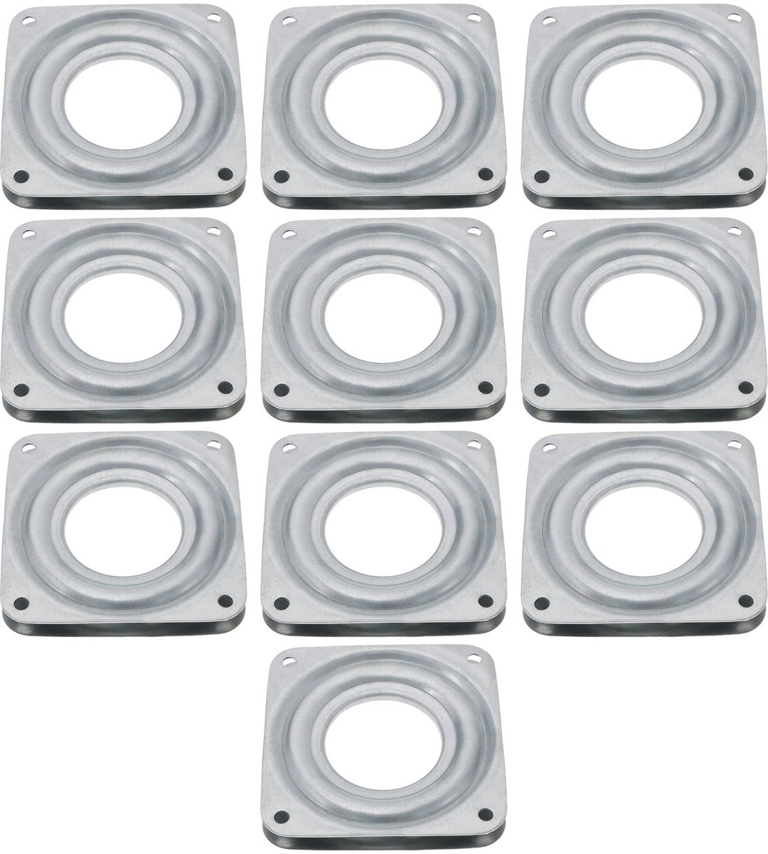 10pcs lazy susan turntable bearings square rotating plate heavy duty swivel plate accessories for furniture bar chairs office swivel chairs 2 8x2 8 3x3inch