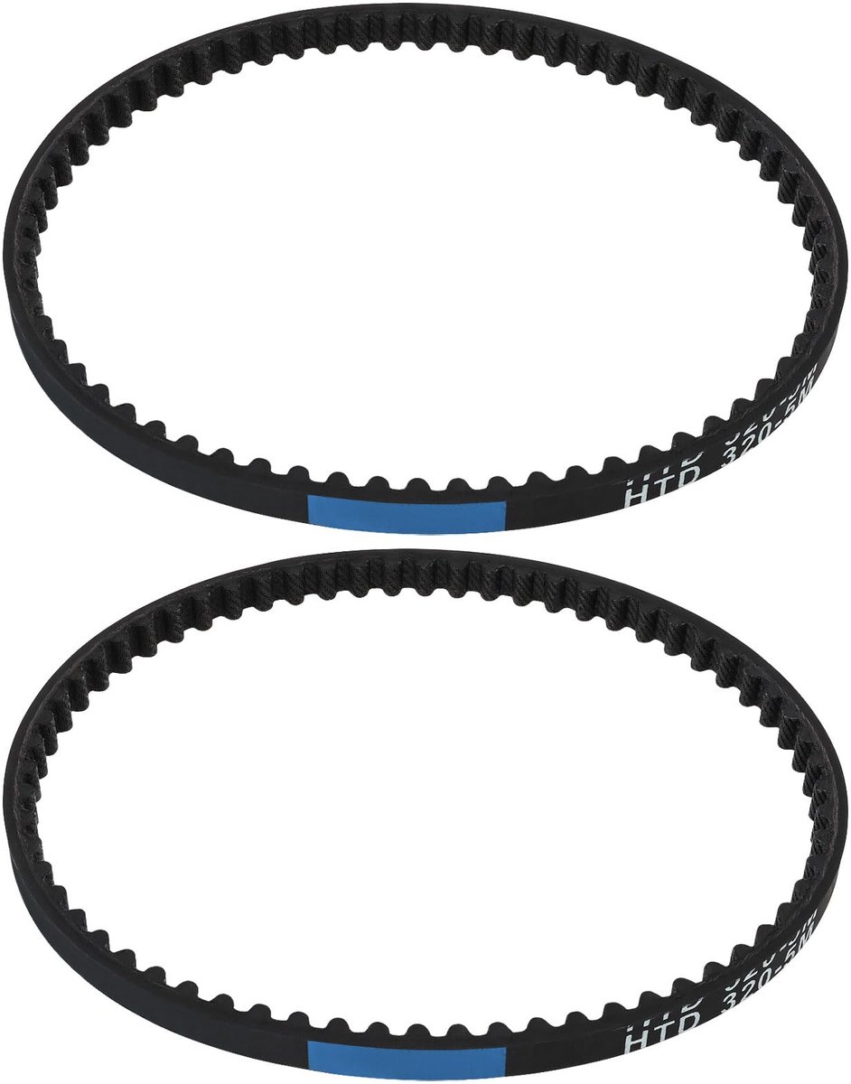 2PCS HTD320-5M-5 Rubber Timing Belt 64 Teeth 320mm Circumference 5mm Pitch 5mm Width In-closed Synchronous Belt For Industrial Applications Automation Systems Skateonderdeel kopen online