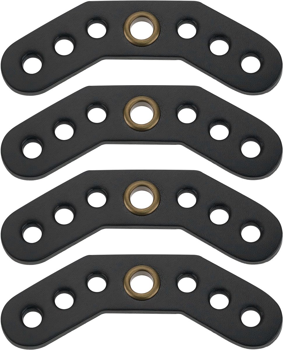 4pcs black leather bow yoke metal grommet bow sling strap bracket mount for diy compound bow wrist sling 12x4 5x0 5cm