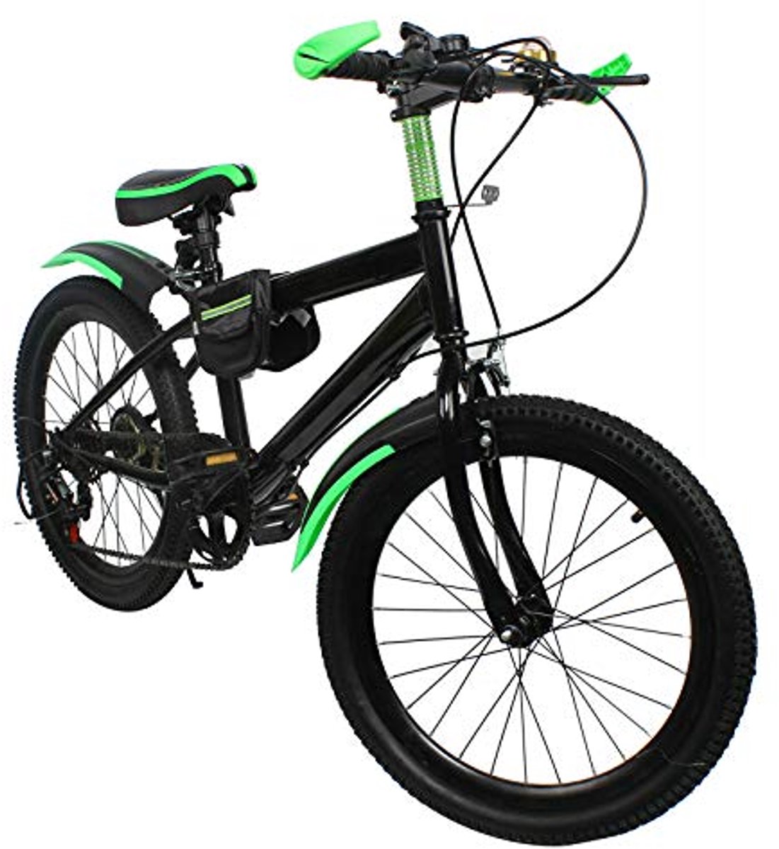 7 versnellingen kinderfiets 20 inch met modderbeschermers geschikt voor jongens en meisjes van 125 cm tot 155 cm