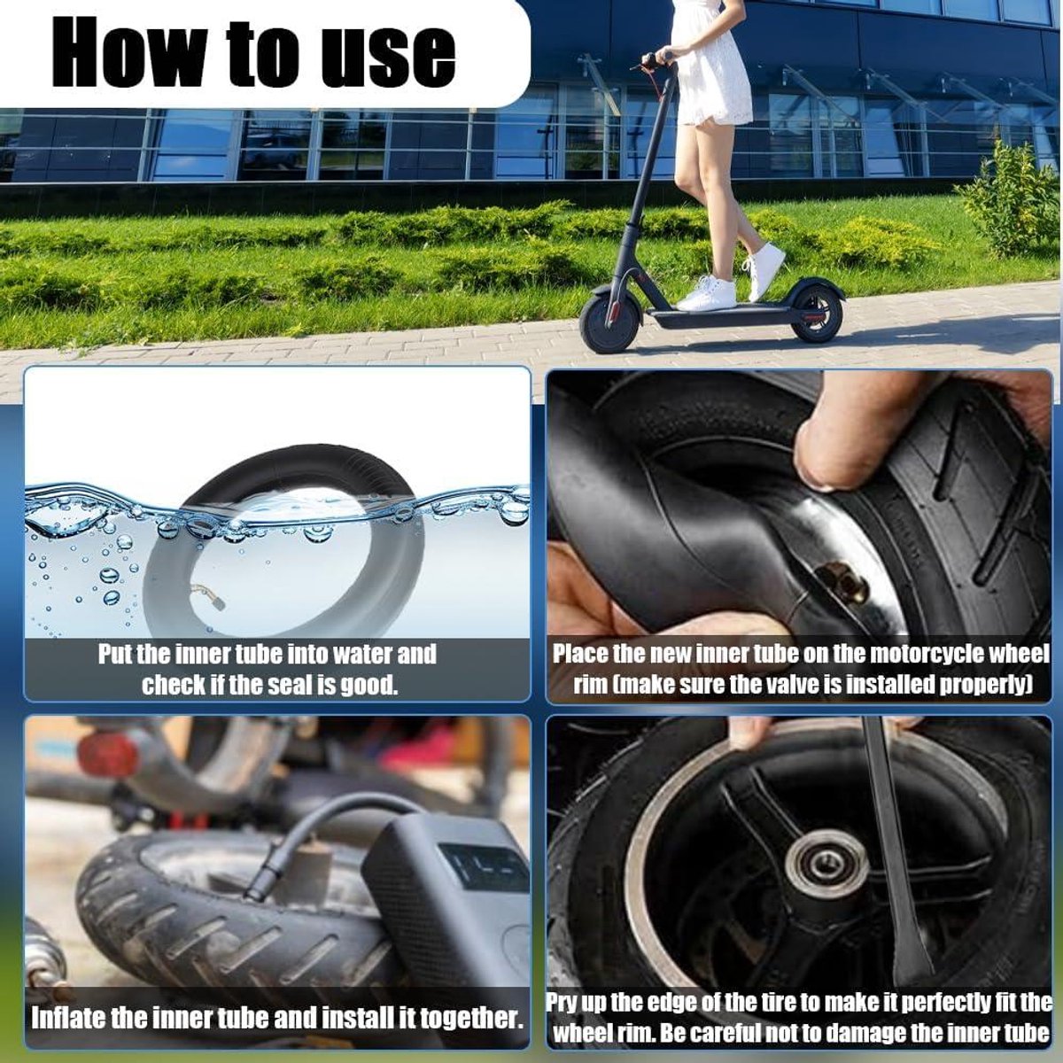 8,5 inch E-scooter slang, 2 stuks - Verdikte buis voor Xiaomi M365/Pro2/Pro/1S - Dubbele sterkte - Reserveonderdelen elektrische step. Buitenspeelvoertuigaccessoire kopen online