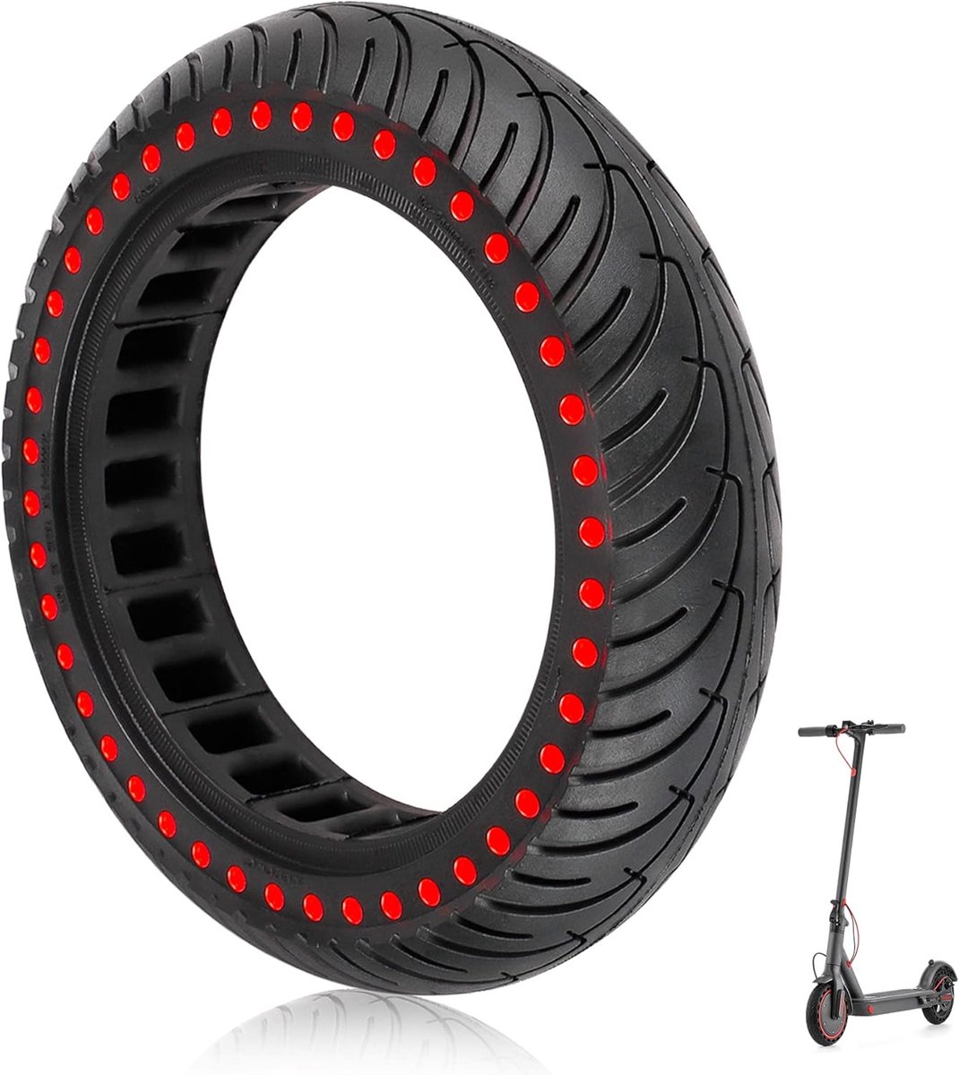 8,5 inch lekvrije massieve tubeless band Geschikt voor elektrische scooters Xiaomi M365, 1S, Pro2 rood een stuk Buitenspeelvoertuigaccessoire kopen online