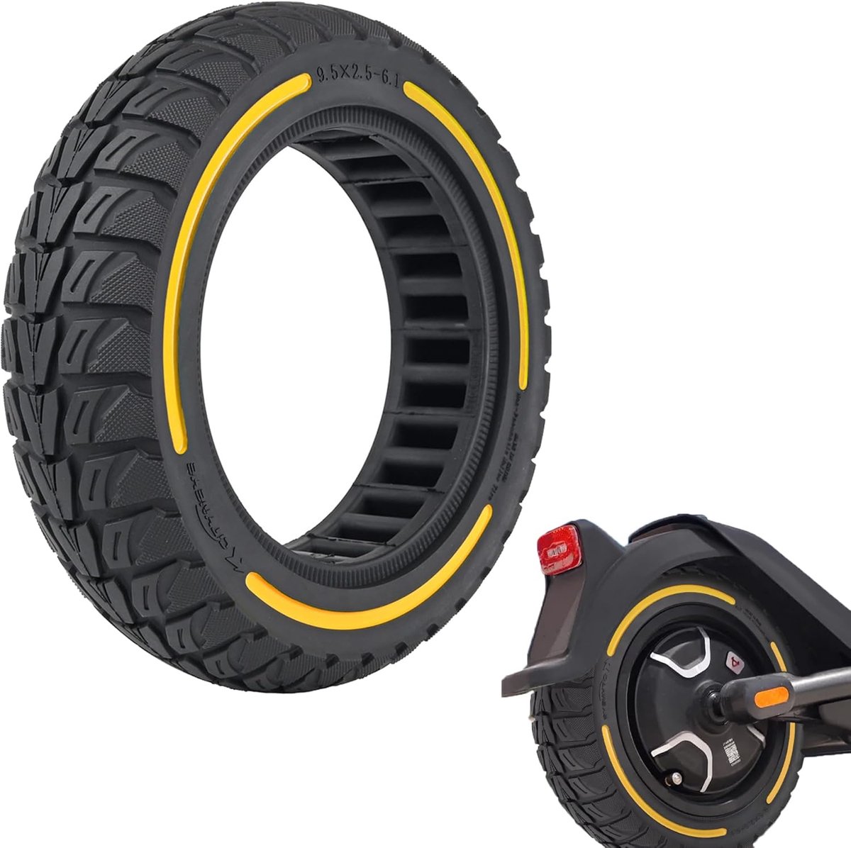 9,5*2,5-6,1 band Geschikt voor Niu 9,5 inch explosieveilige band Geschikt voor elektrische scooteraccessoires (geel) Buitenspeelvoertuigaccessoire kopen online