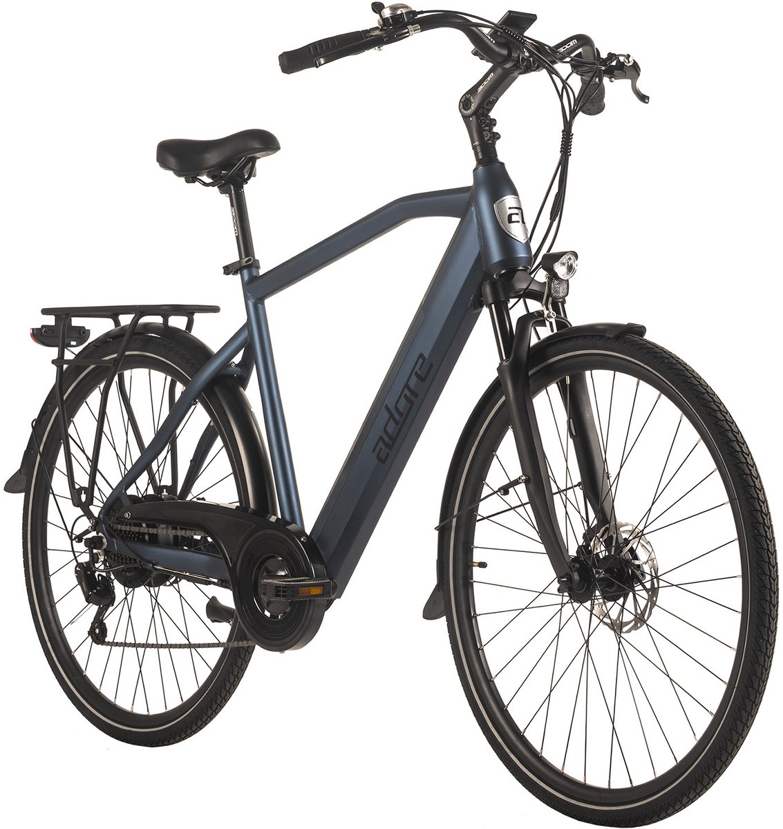 adore e citybike 28 alu stadsfiets cv 190 achterwielmotor 50nm 15ah deep blue