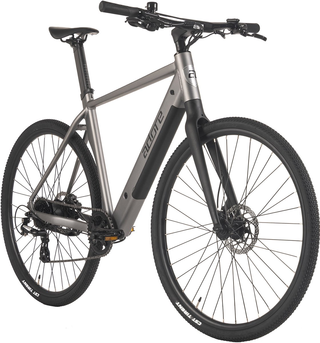 adore e citybike 28 alu urban bike stadsfiets ubr 770 achterwielmotor 35nm 9 8ah staalgrijs mat