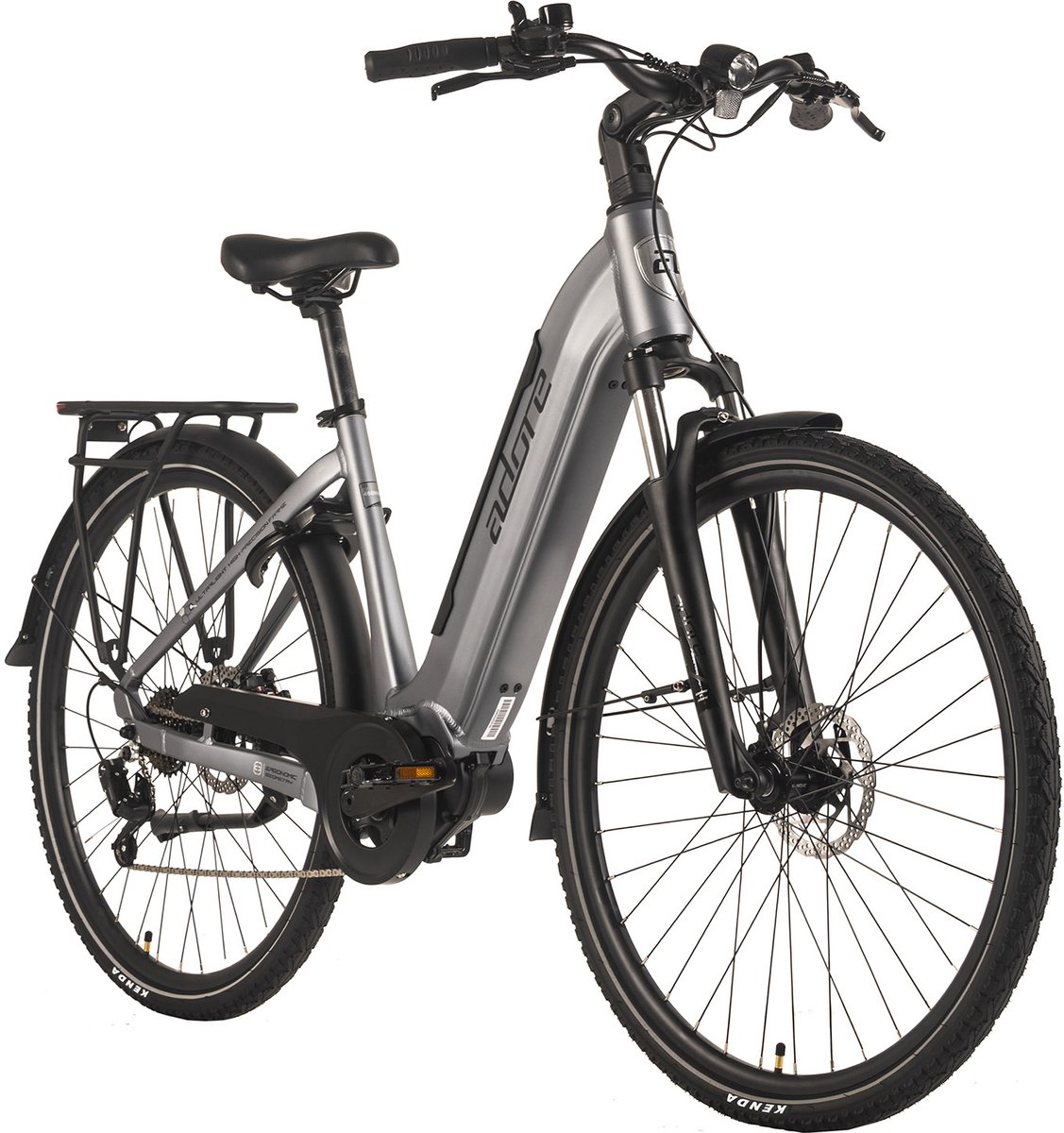 ADORE E-Citybike 28" aluminium stadsfiets CX-660 middenmotor 75Nm / 14,7Ah grijs mat Fiets (elektrisch) kopen online