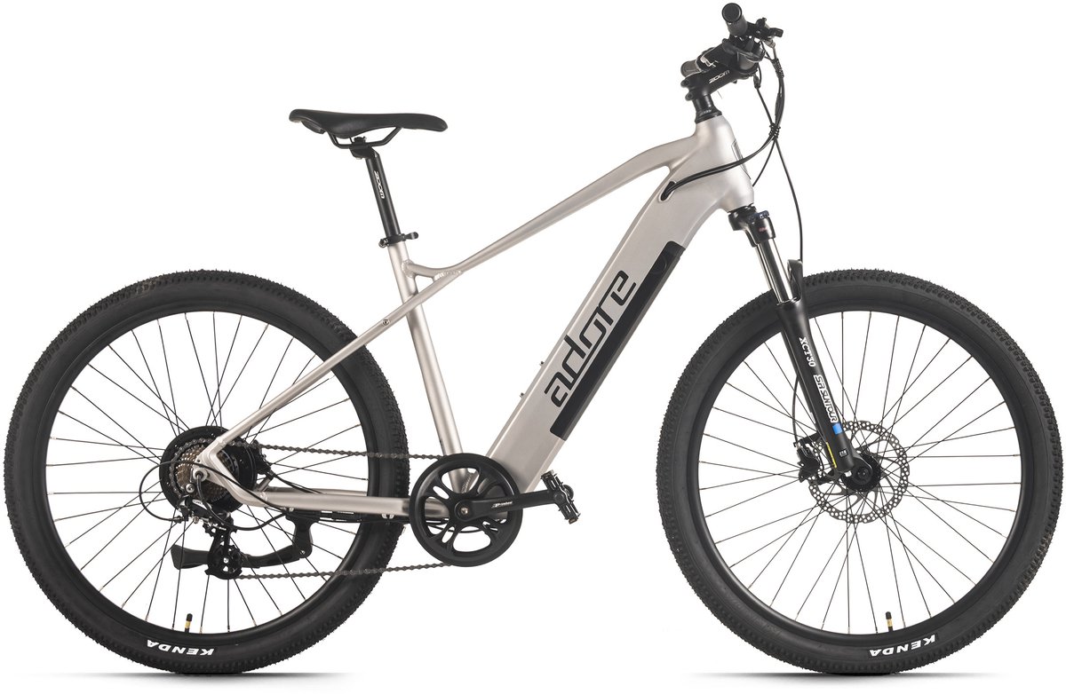 adore e mountainbike 27 5 gv 650 achterwielmotor 50 nm 15 ah brushed silver mat