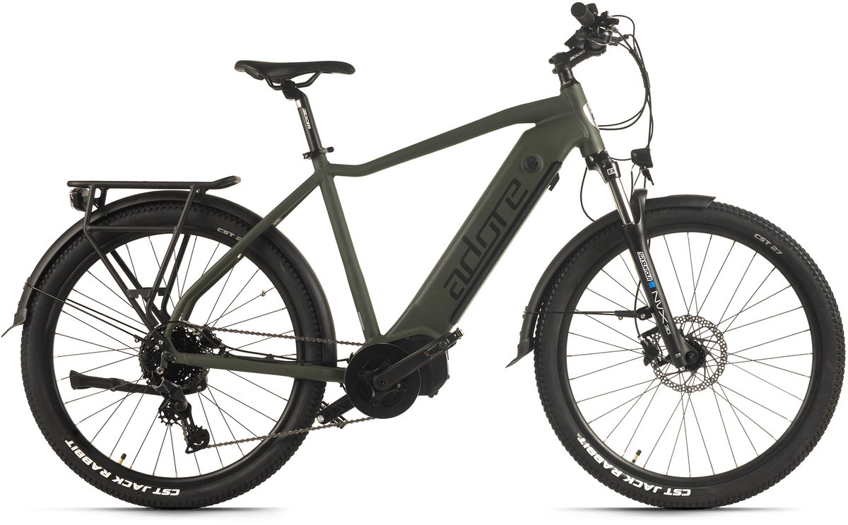 ADORE E-SUV 28" Aluminium Trekkingfiets STX-600 Middenmotor 85 Nm / 15 Ah Olijfgroen Mat Fiets (elektrisch) kopen online