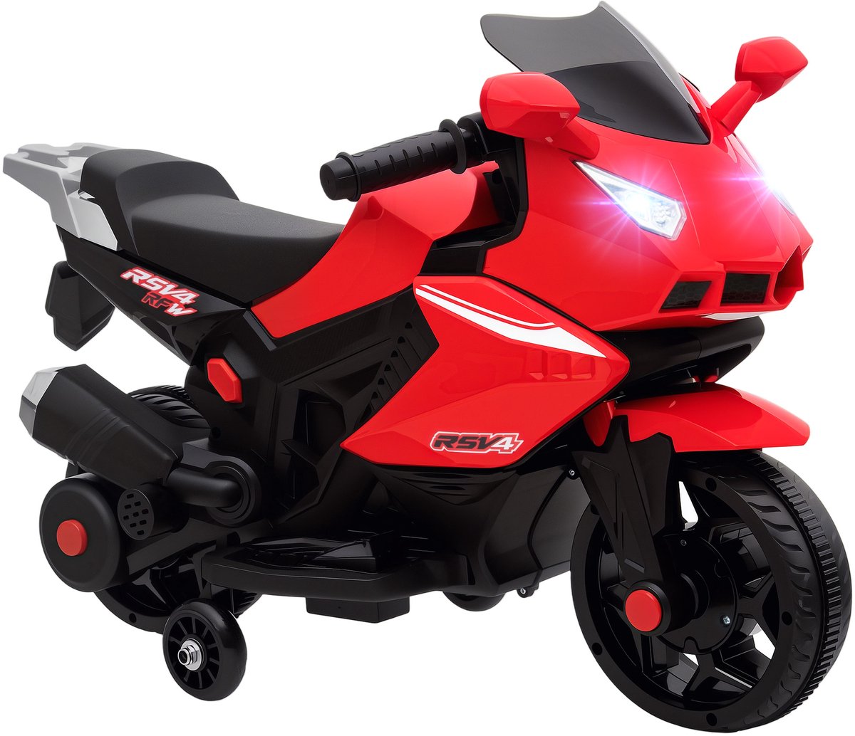 Aiyaplay Electric Ride-on Motorcycle-Kunststof, Staal-75L x 36B x 49H cm-Rood Accuvoertuig kopen online