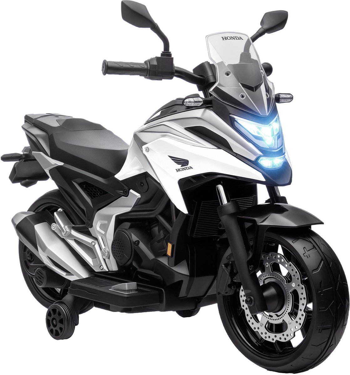 aiyaplay elektrische kindermotor kunststof metaal 107l x 46b x 75h cm wit