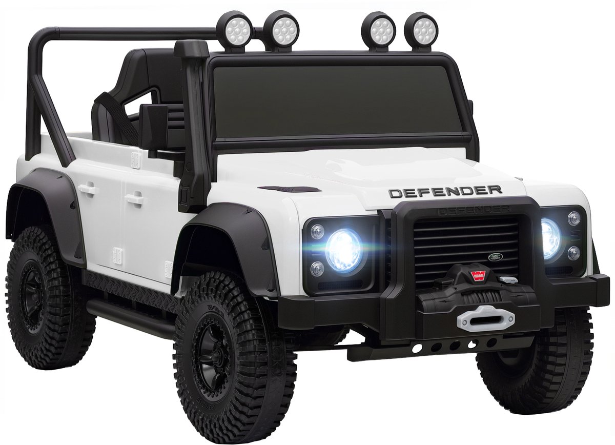AIYAPLAY Kinder Elektrische Off-road Speelgoedtruck Kunststof, Staal 115L x 61B x 61H cm Wit Accuvoertuig kopen online