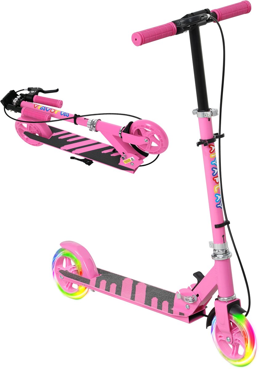 aiyaplay kinderscooter kunststoff metall 73l x 36b x 73 89h cm rosa