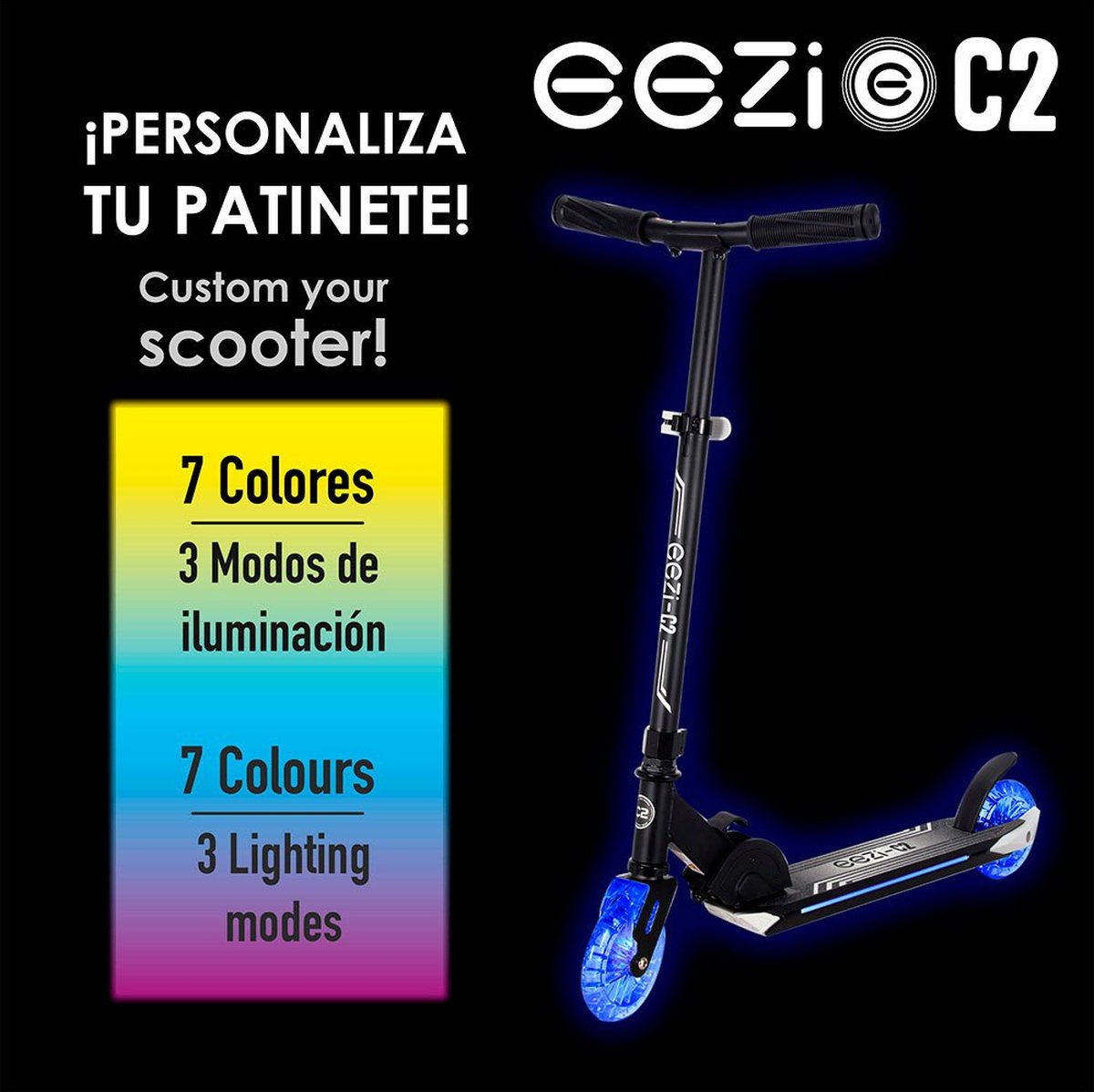 Aktive Opvouwbare Scooter Met Verlichting Zilver Step kopen online